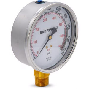 MANOMETRO DE PRESION HID. 10.000 PSI. Ø ESFERA 4″, CONEX. INFERIOR 1/2″ NPT